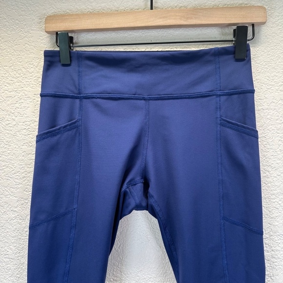 Lululemon Tight Stuff Tight II Crop Leggings Luxtreme Scallop Hem - Blue Size 6 - Picture 5 of 16